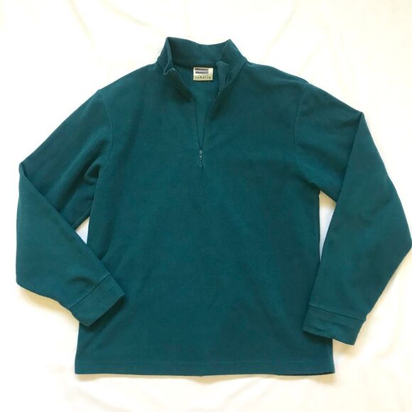 Sahalie Fleece 1/2 Zip Pullover Sweater Womens L / Mens M Teal - Picture 1 of 7